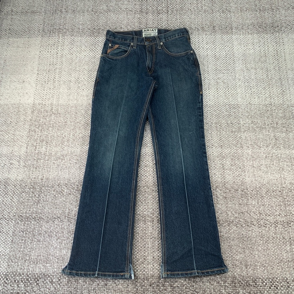 Ariat M4 Relaxed Boot Cut Jeans Mens 28x30 Dark Wash Western Cowboy Denim